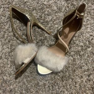 Aldo Glitter Fur Heels